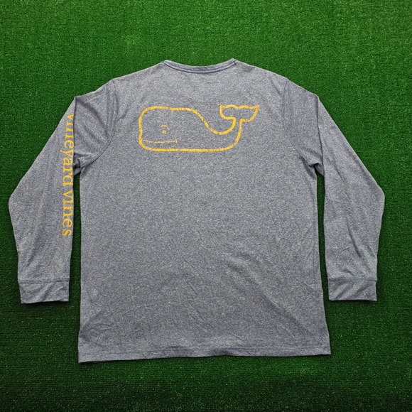 Vineyard Vines‎ Performance Tshirt Mens XL Blue Long Sleeve Whale Graphic Tee - Picture 7 of 8